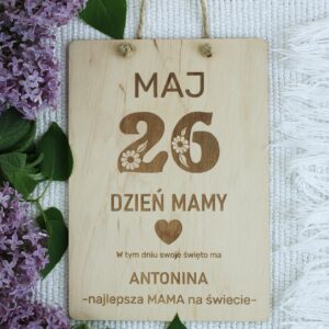 Tabliczka Kartka z kalendarza - Dzień Babci, Dziadka, Mamy, Taty