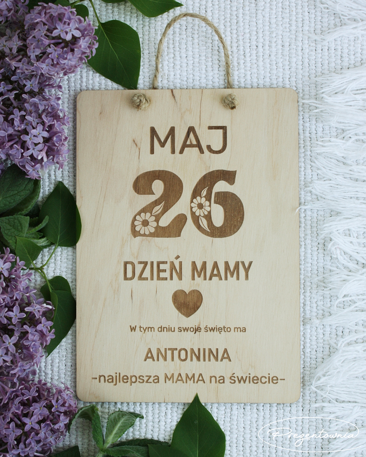 Tabliczka Kartka z kalendarza - Dzień Babci, Dziadka, Mamy, Taty