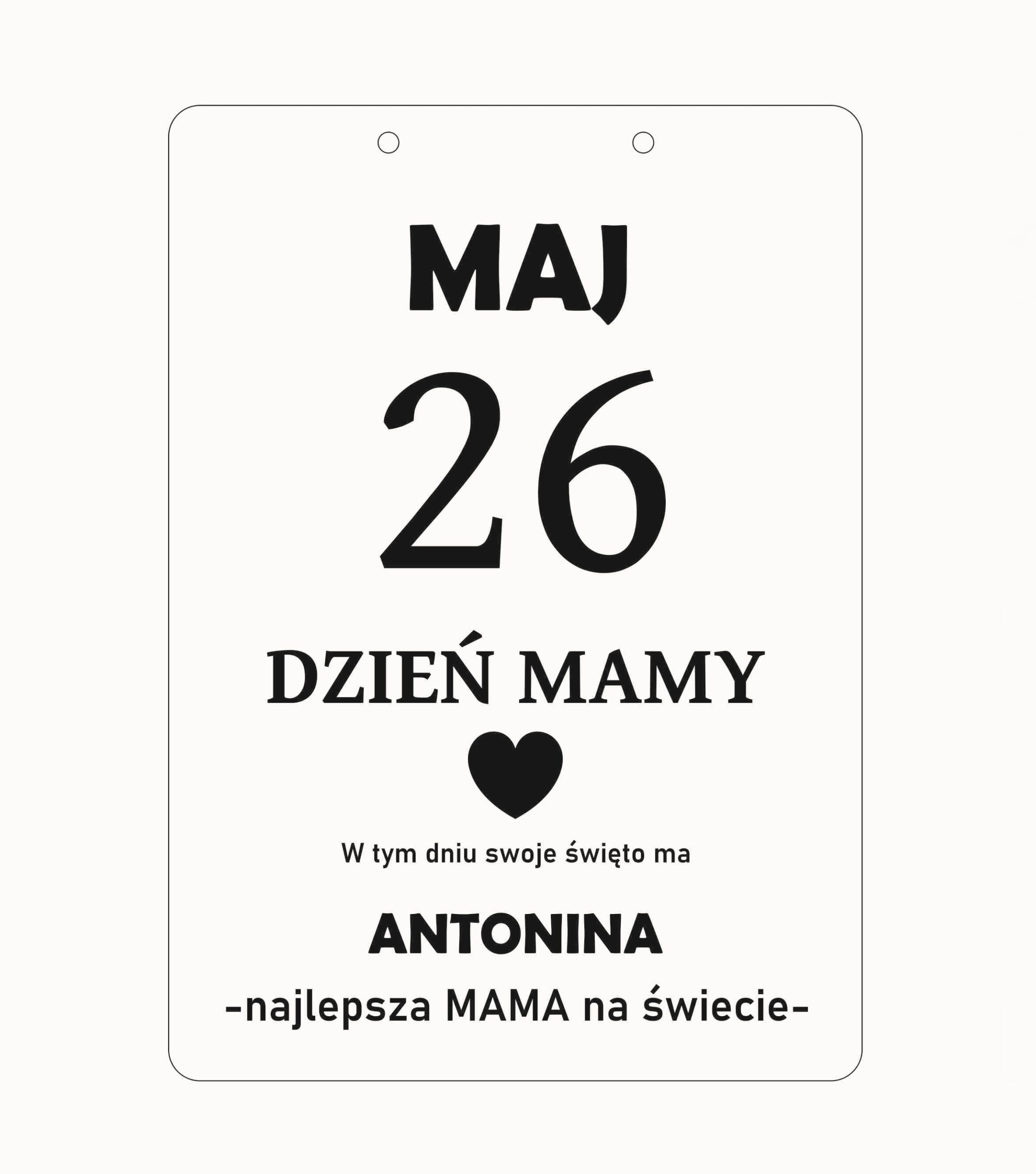 Tabliczka Kartka z kalendarza - Dzień Babci, Dziadka, Mamy, Taty - obrazek 8