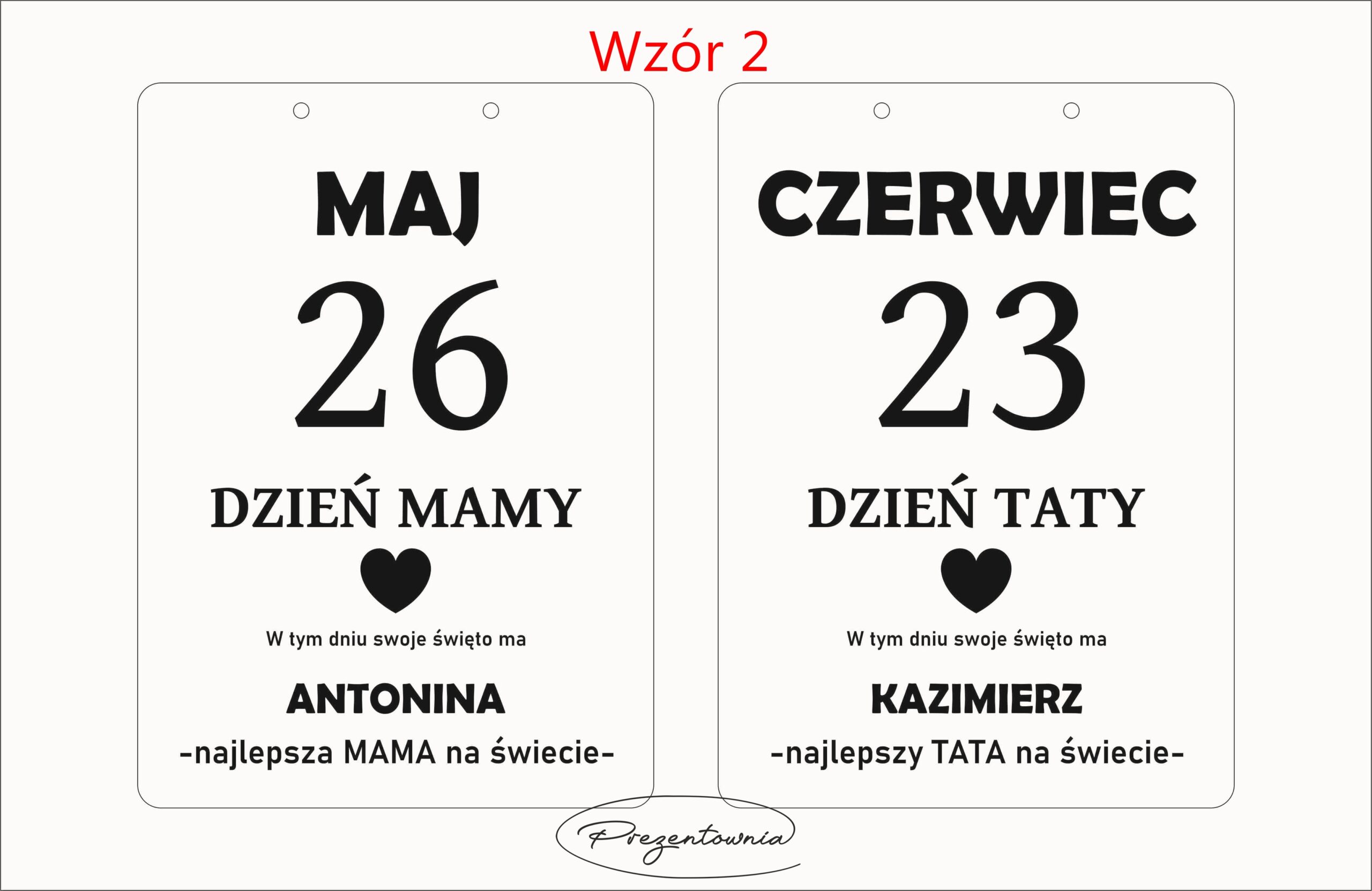 Tabliczka Kartka z kalendarza - Dzień Babci, Dziadka, Mamy, Taty - obrazek 7