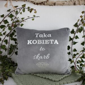 Poduszka z wypełnieniem - Prezent - Taka Kobieta to Skarb