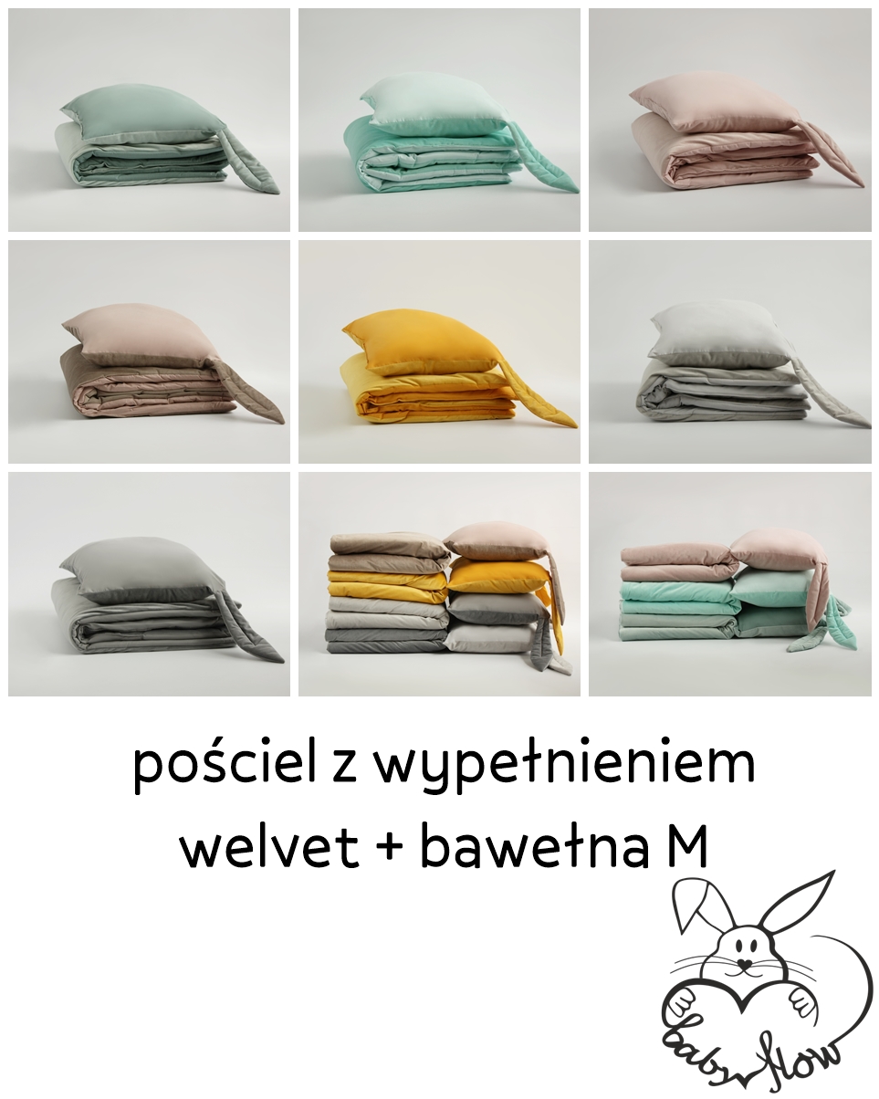 Pościel z wypełnieniem - velvet rozmiar M - mięta - obrazek 22