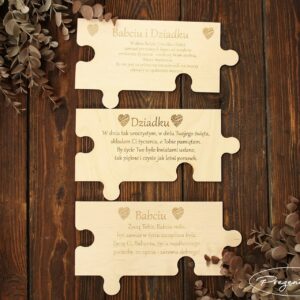 Magnesy na lodówkę- puzzle duże na Dzień Babci, Dzień Dziadka