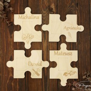 Magnesy ze zdjęciem - puzzle małe na Dzień Babci, Dzień Dziadka