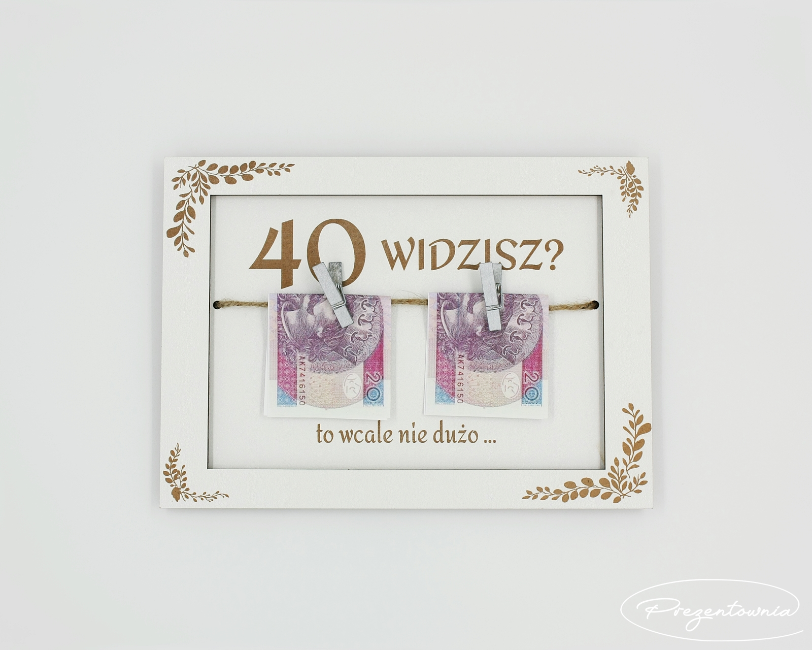 Tabliczka/ramka na urodziny 2 w 1 - biała - obrazek 2