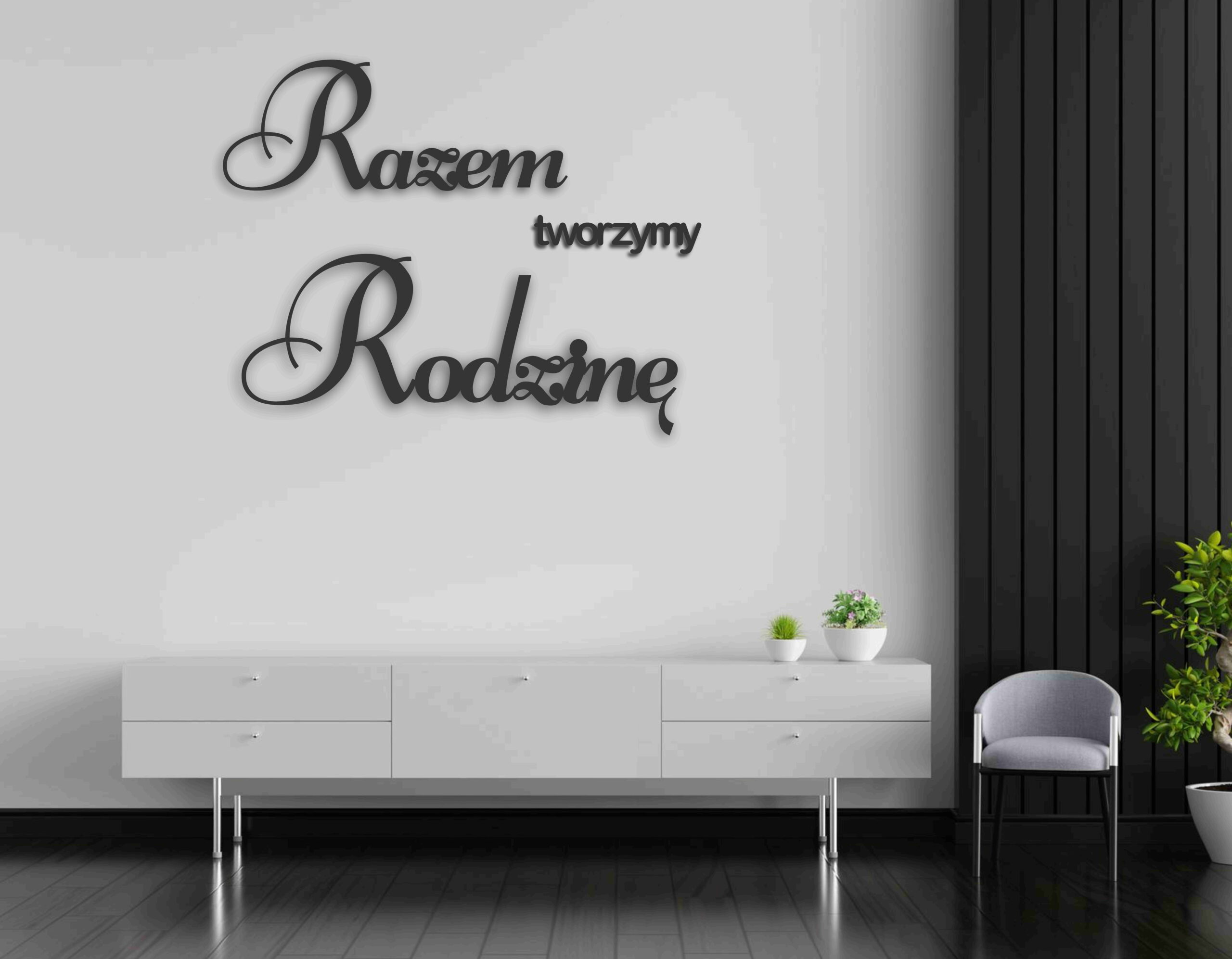 ✨Napis ze sklejki "Razem tworzymy rodzinę" ✨ - obrazek 2