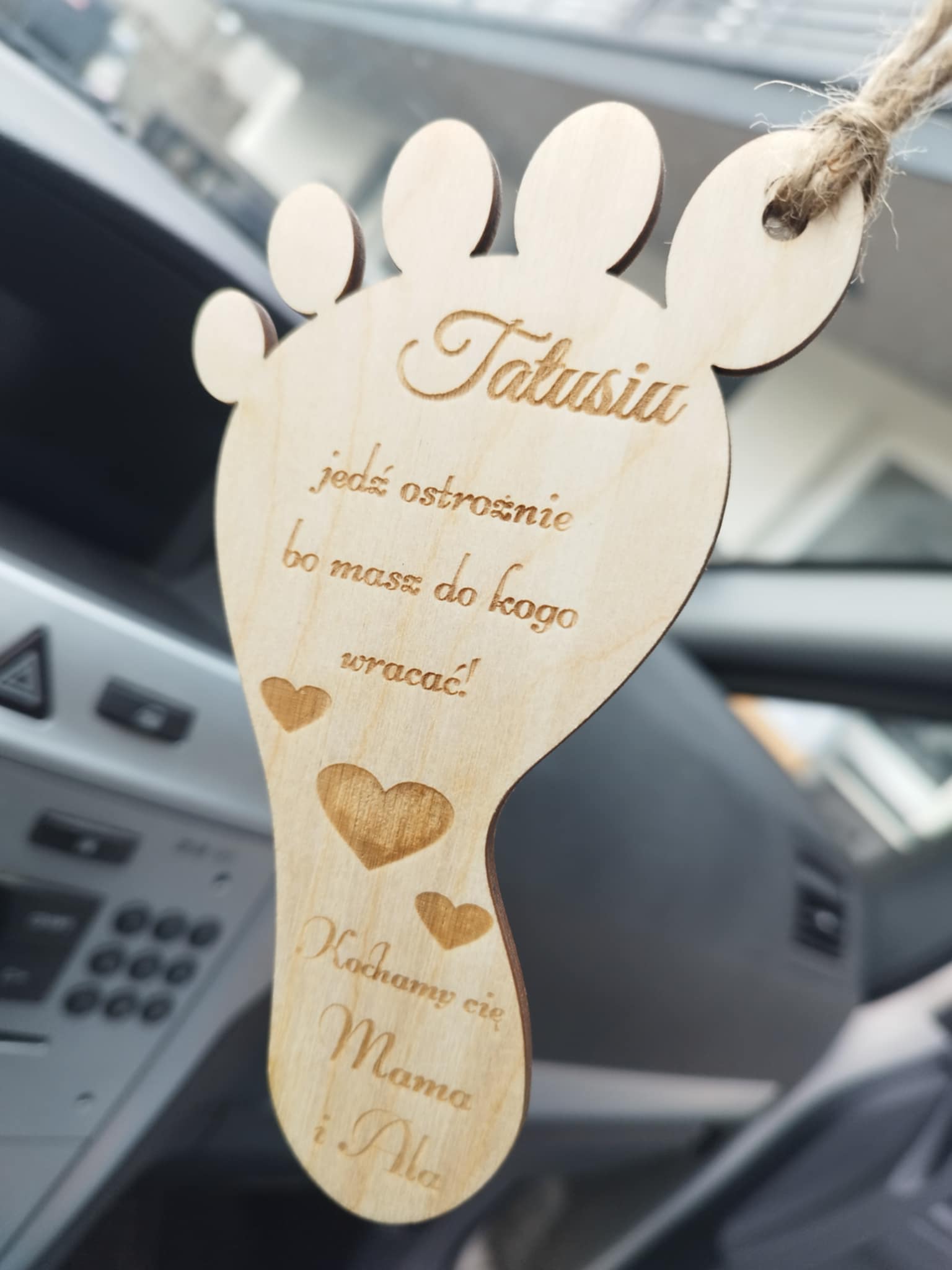 Stopka – zawieszka do auta dla Taty