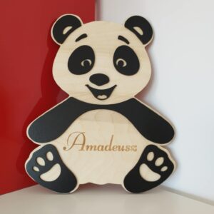 Panda z Imieniem Dziecka - Personalizowana Dekoracja